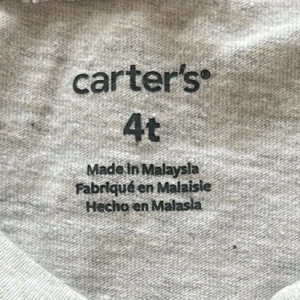 Carter's Red and Gray Long Sleeve Tee with Striking Graphic